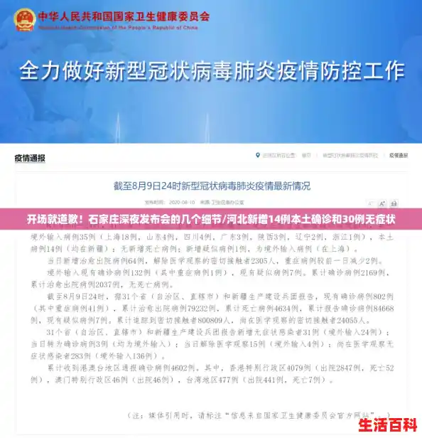 开场就道歉！石家庄深夜发布会的几个细节/河北新增14例本土确诊和30例无症状