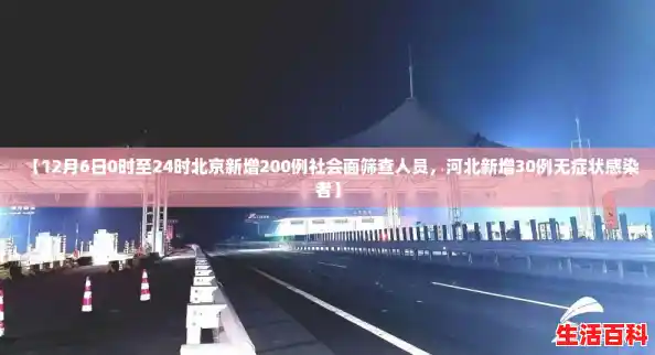 【12月6日0时至24时北京新增200例社会面筛查人员，河北新增30例无症状感染者】