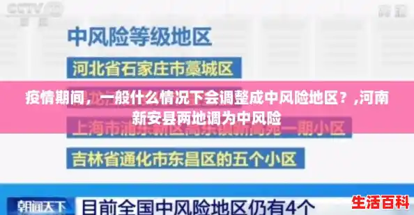 疫情期间，一般什么情况下会调整成中风险地区？,河南新安县两地调为中风险