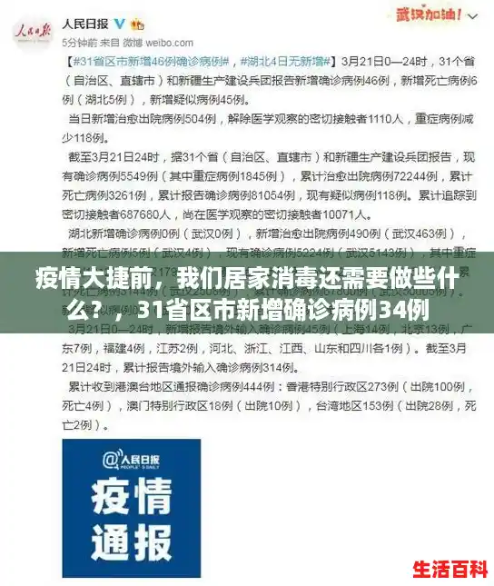 疫情大捷前，我们居家消毒还需要做些什么？，31省区市新增确诊病例34例
