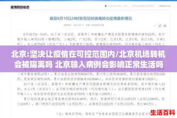 北京:坚决让疫情在可控范围内/北京机场转机会被隔离吗 北京输入病例会影响正常生活吗 北京:坚决让疫情在可控范围内/北京机场转机会被隔离吗 北京输入病例会影响正常生活吗