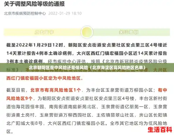 北京朝阳区是中风险还是低风险(北京海淀区高风险地区名单) 北京朝阳区是中风险还是低风险(北京海淀区高风险地区名单)