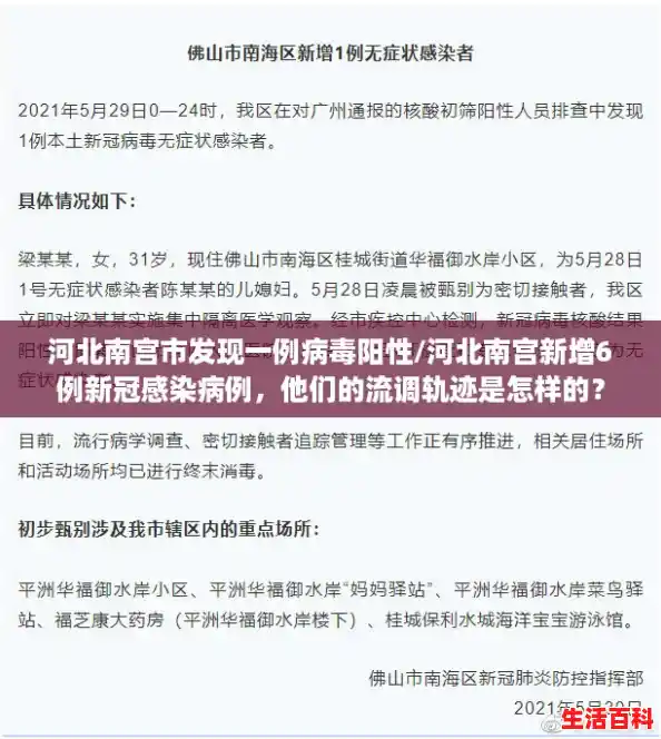 河北南宫市发现一例病毒阳性/河北南宫新增6例新冠感染病例,他们的流调轨迹是怎样的? 河北南宫市发现一例病毒阳性/河北南宫新增6例新冠感染病例,他们的流调轨迹是怎样的?