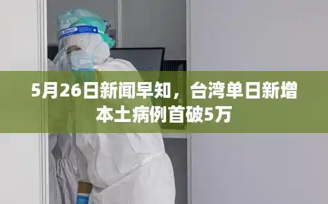 5月26日新闻早知,台湾单日新增本土病例首破5万 5月26日新闻早知,台湾单日新增本土病例首破5万