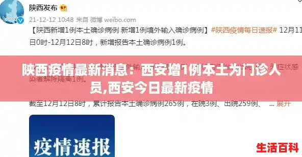 陕西疫情最新消息：西安增1例本土为门诊人员,西安今日最新疫情
