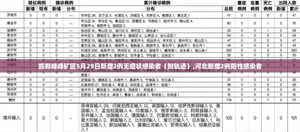 邯郸峰峰矿区5月29日新增2例无症状感染者(附轨迹),河北新增2例阳性感染者 邯郸峰峰矿区5月29日新增2例无症状感染者(附轨迹),河北新增2例阳性感染者