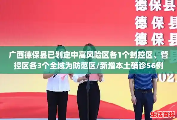 广西德保县已划定中高风险区各1个封控区、管控区各3个全域为防范区/新增本土确诊56例 广西德保县已划定中高风险区各1个封控区、管控区各3个全域为防范区/新增本土确诊56例