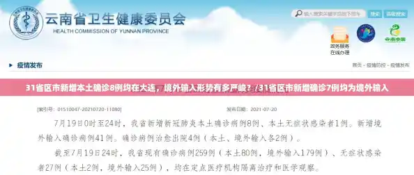 31省区市新增本土确诊8例均在大连,境外输入形势有多严峻?/31省区市新增确诊7例均为境外输入 31省区市新增本土确诊8例均在大连,境外输入形势有多严峻?/31省区市新增确诊7例均为境外输入