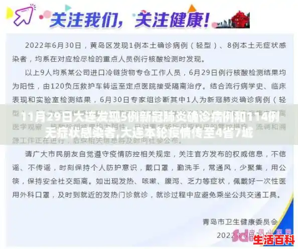 11月29日大连发现5例新冠肺炎确诊病例和114例无症状感染者,大连本轮疫情传至4省7城