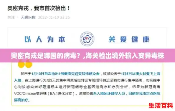 奥密克戎是哪国的病毒？,海关检出境外输入变异毒株