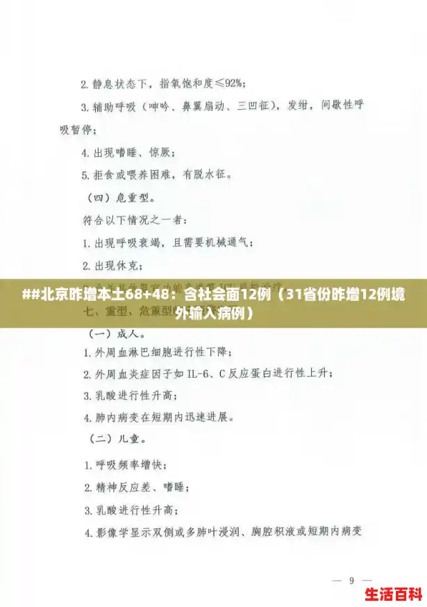 ##北京昨增本土68+48:含社会面12例(31省份昨增12例境外输入病例) ##北京昨增本土68+48:含社会面12例(31省份昨增12例境外输入病例)