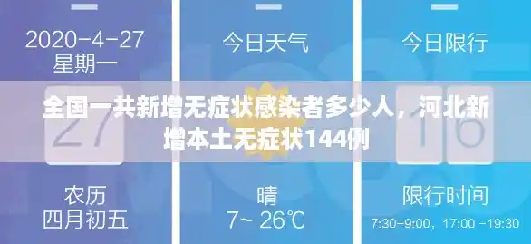 全国一共新增无症状感染者多少人，河北新增本土无症状144例