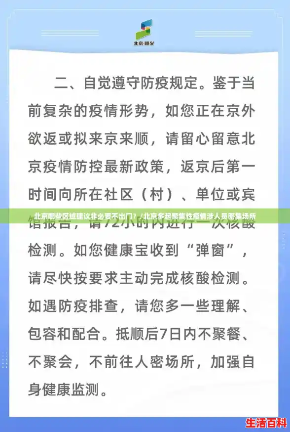 北京哪些区域建议非必要不出门？/北京多起聚集性疫情涉人员密集场所