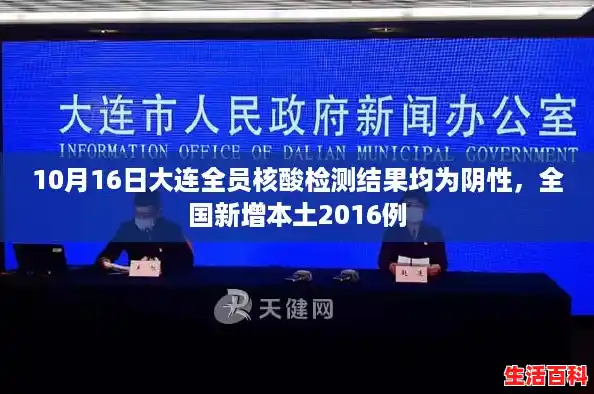 10月16日大连全员核酸检测结果均为阴性，全国新增本土2016例