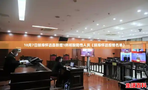 10月7日蚌埠怀远县新增1例核酸阳性人员(蚌埠怀远疫情名单) 10月7日蚌埠怀远县新增1例核酸阳性人员(蚌埠怀远疫情名单)