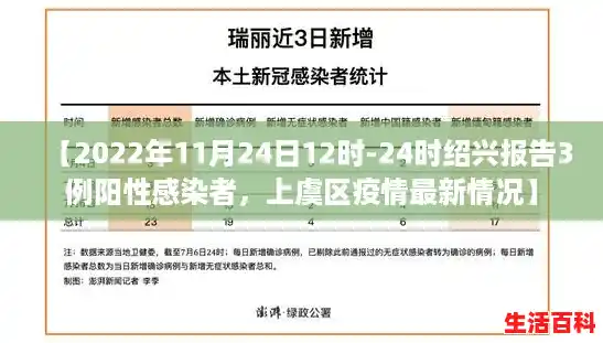 【2022年11月24日12时-24时绍兴报告3例阳性感染者，上虞区疫情最新情况】