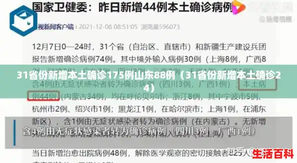 31省份新增本土确诊175例山东88例（31省份新增本土确诊24）