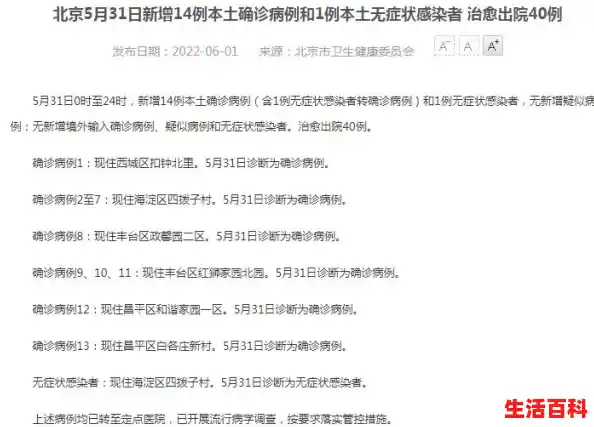 今明出入北京最新通知/北京1例感染者近期未做核酸